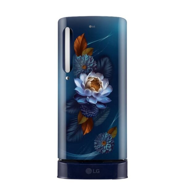 LG 224 L 5 Star Single Door Direct Cool Refrigerator with Smart Inverter Compressor Base Stand Drawer, Blue Water Lily, GLD2356ZARW